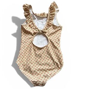 NEW Mini Boden | Kids One Piece Ruffle Floral Print Swimsuit | 6/7